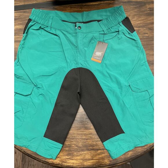 NWT Souke Sports Mens Cargo Shorts 3XL Green Breathable Quick Drying Lightweight - Picture 1 of 8